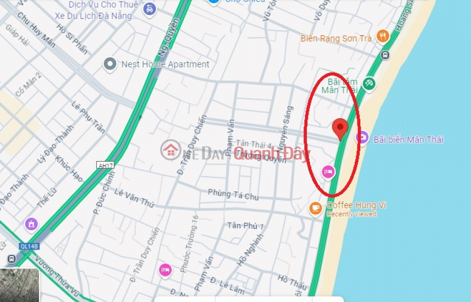 Property Search Vietnam | OneDay | Residential, Sales Listings ► After Vo Nguyen Giap street, 1 minute walk to Man Thai beach, Corner lot, 215m2, 11.3m wide, investment price