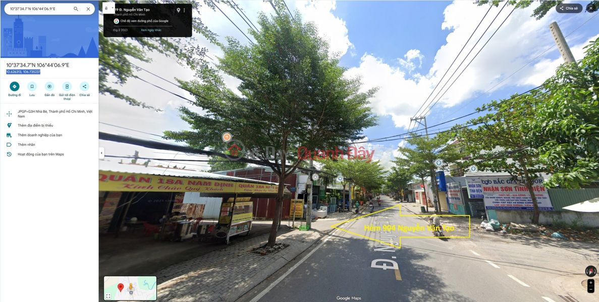 Land for sale on Nguyen Van Tao street, Hiep Phuoc, Nha Be, Ho Chi Minh city - 369m2, corner lot, free of tax Sales Listings
