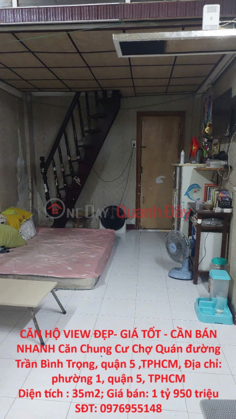 APARTMENT WITH BEAUTIFUL VIEW - GOOD PRICE - URGENT SALE Apartment in Cho Quan area, Tran Binh Trong street, District 5, Ho Chi Minh City _0