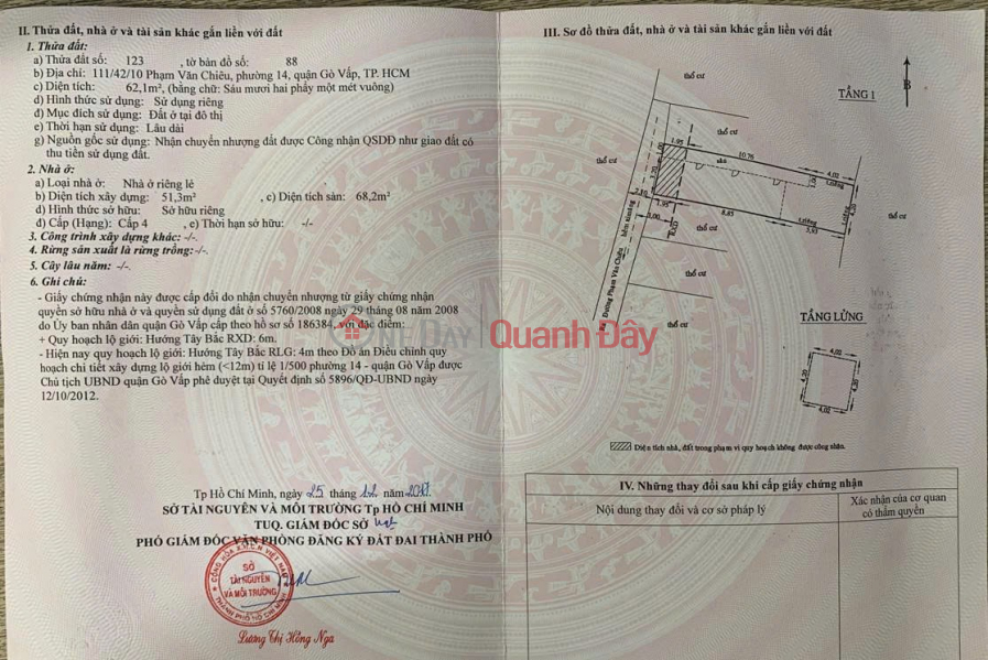 NHÀ VỊ TRÍ ĐẸP GIÁ TỐT CHÍNH CHỦ CẦN BÁN NHÀ TẠI Phường 14, Quận Gò Vấp Niêm yết bán