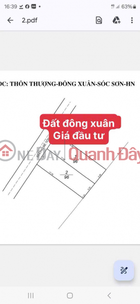 LAND EXPLOSION IN DONG XUAN THUONG VILLAGE, DONG XUAN, SOC SON, AREA 96 M FUN TC Vietnam, Sales, đ 2.3 Billion