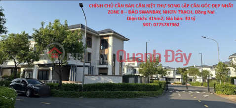 OWNER NEEDS TO SELL A BEAUTIFUL CORNER SEMI-DETACHED VILLA IN ZONE 8 – SWANBAY ISLAND, NHON TRACH, DONG NAI _0