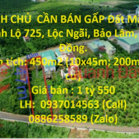 OWNER NEEDS TO SELL URGENCY Land Fronting Provincial Road 725, Loc Ngai, Bao Lam, Lam Dong. _0
