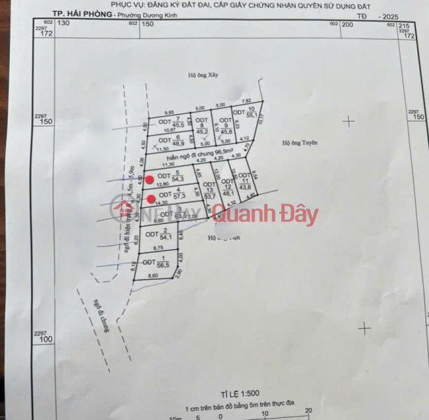 Property Search Vietnam | OneDay | Nhà ở | Niêm yết bán | 2 lô F0 ngõ 100 Tư Thủy – đường nhựa 5m – giá chỉ 1,4x tỷ! ZALO 0567 222 555