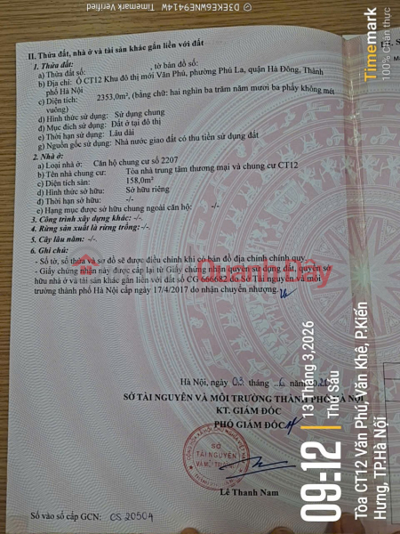 Property Search Vietnam | OneDay | Nhà ở | Niêm yết bán, CĂN HỘ TIỆN ÍCH– GIÁ TỐT – CẦN BÁN NHANH CĂN HỘ view đẹp nhất tòa CT12, KĐT Văn Phú-Hà Đông, Hà Nội