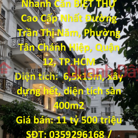 BEAUTIFUL LOCATION - GOOD PRICE - Owner Needs to Sell Quickly Most Luxury Villa Tan Chanh Hiep, District 12 _0