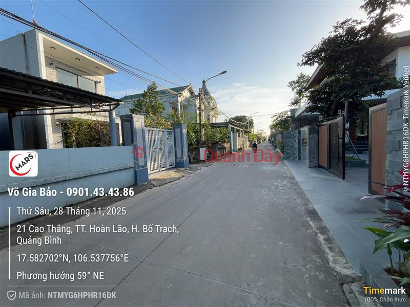 House for sale on Cao Thang Street, TK12, Hoan Lao Town, Bo Trach District, Quang Binh Province. Sales Listings
