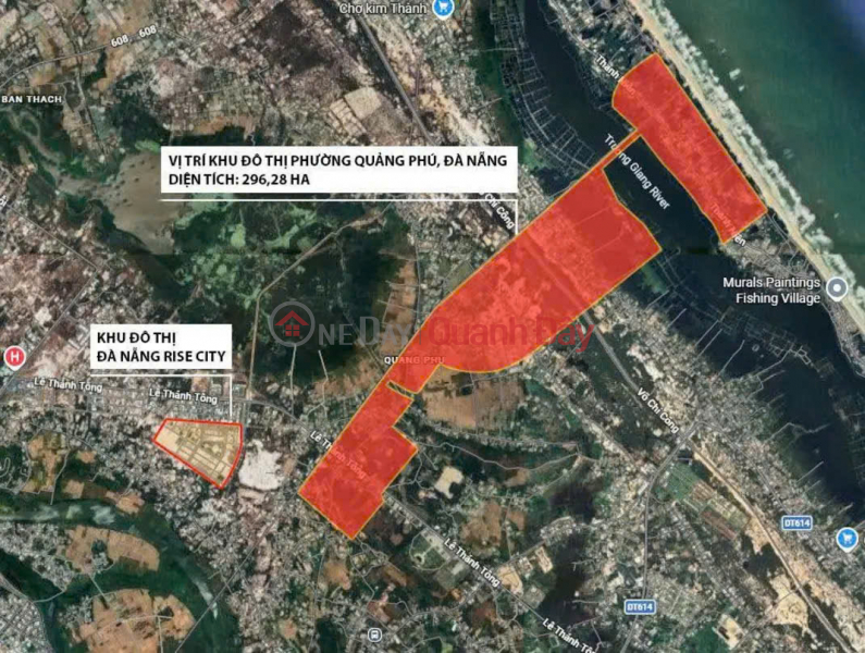 ► Land adjacent to An Phu Urban Area, Tam Ky City, 5215m2, near the beach, excellent investment opportunity, 17.x billion VND. Sales Listings