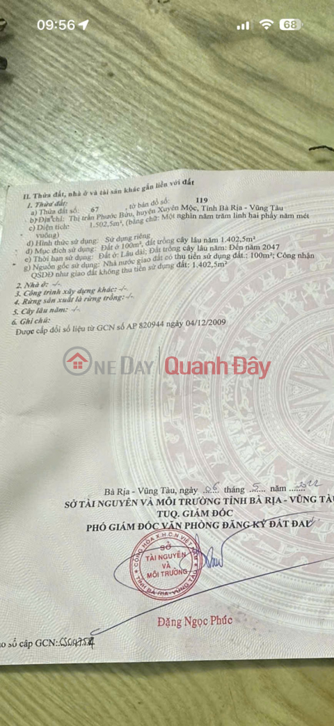 PROFITABLE INVESTMENT - Owner Selling Land Plot on Huynh Minh Thanh Street, Phuoc Buu Town, Xuyen Moc District, BRVT Province _0