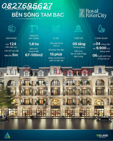 SIÊU PHẨM LÕI TRUNG TÂM TP HẢI PHÒNG - DỰ ÁN ROYAL RIVER CITY - Hiepphung Niêm yết bán