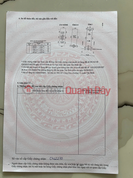 đ 16,5 tỷ, Chính chủ bán nhà 99c/2f đường Cộng Hoà, Tân Bình, hẻm rộng 6m