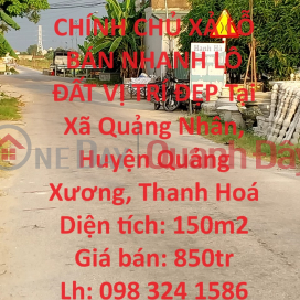 CHÍNH CHỦ XẢ LỖ BÁN NHANH LÔ ĐẤT VỊ TRÍ ĐẸP Tại Quảng Xương, Thanh Hoá _0