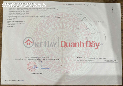 Land for sale in Hoa Nghia, Duong Kinh - Main road frontage - ZALO 0567 222 555 _0