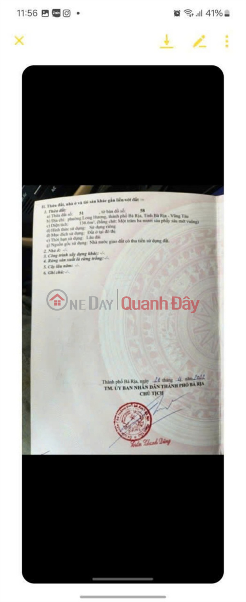 ĐẤT ĐẸP - MẶT TIỀN - Chính Chủ Cần Bán Lô Đất Đường Trần Xuân Soạn, P. Long Hương, TP Bà Rịa, BRVT _0