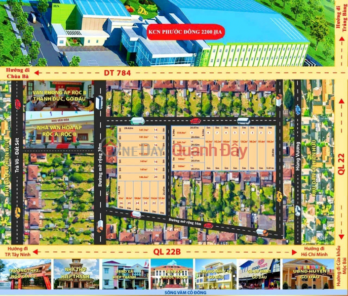 Extremely HOT : Super Beautiful Land Roc B, Thanh Duc, Go Dau, Tay Ninh Cheap Only 8xx Background Sales Listings