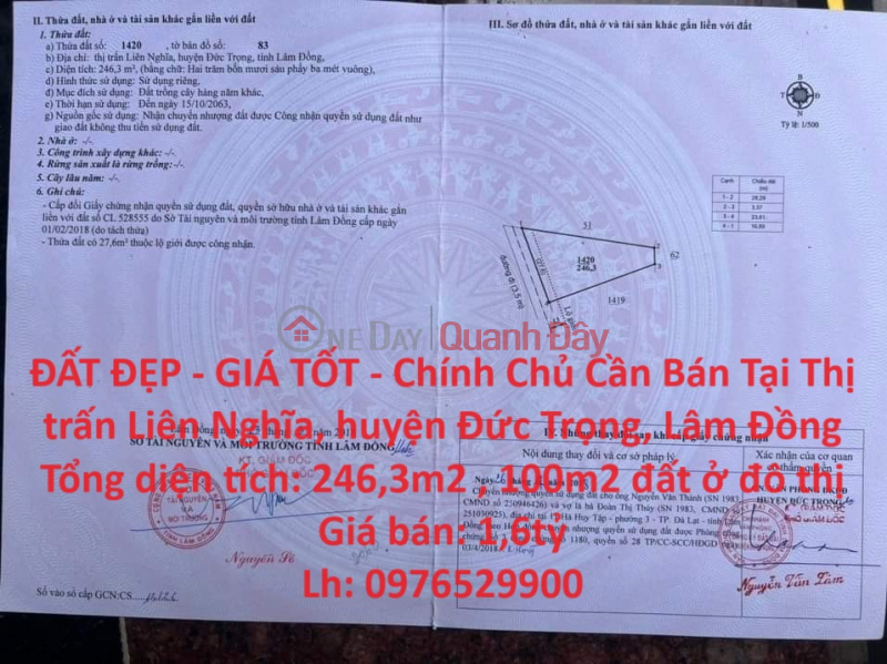 BEAUTIFUL LAND - GOOD PRICE - For Sale By Owner In Duc Trong, Lam Dong Sales Listings