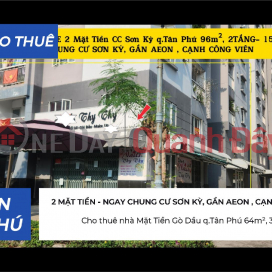 Shophouse for rent, 2 street frontages, Son Ky Apartment Building, Tan Phu District, 96m², 2 floors - 15 million VND. _0