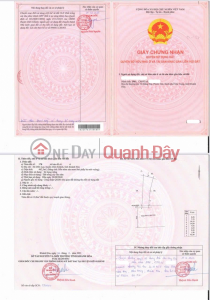 đ 18 triệu, BÁN ĐẤT FULL THỔ CƯ MẶT TIỀN TỈNH LỘ 2 – DIÊN LẠC, DIÊN KHÁNH