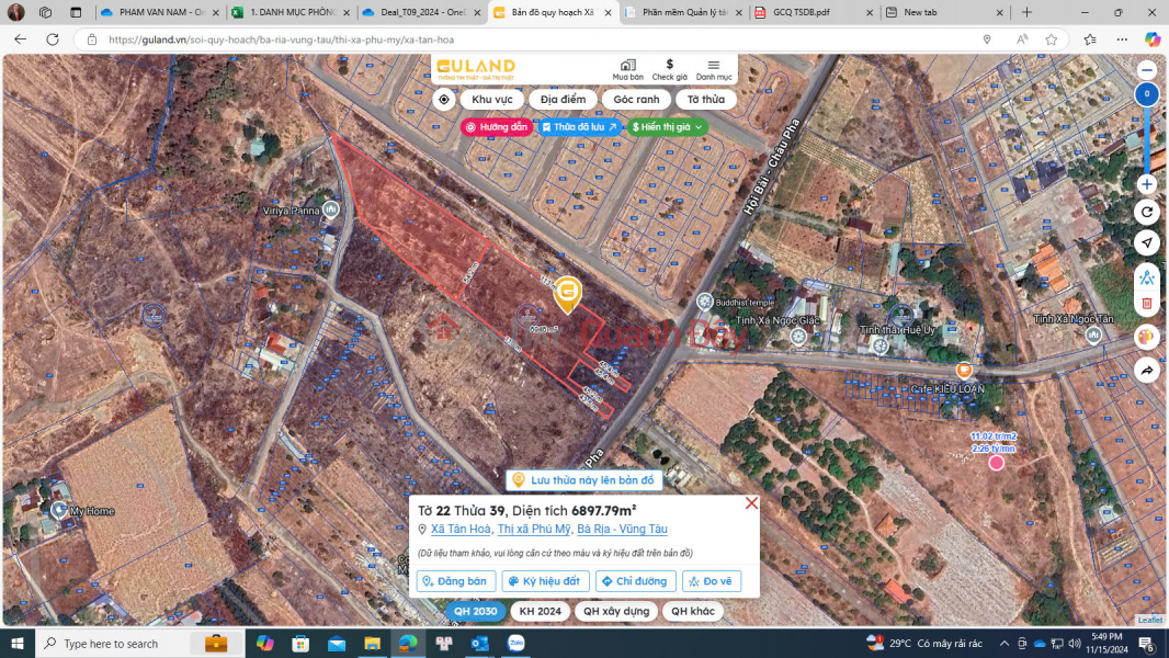 OWNER NEEDS TO SELL LAND IN BA RIA VUNG TAU FOR 50 BILLION VND, Vietnam, Sales đ 50 Billion