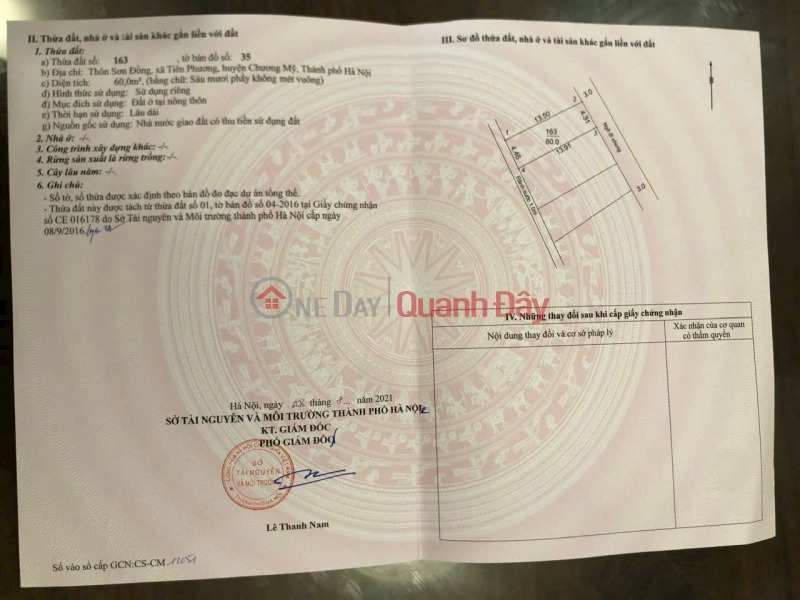 Quanh 2 tỷ làn 2 Ql6 tại Tiên Phương - giáp thị Trấn Chúc Sơn
- Diện tích: 60m Niêm yết bán