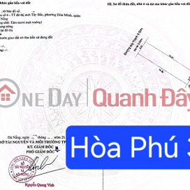 BÁN GẤP ĐẤT MẶT TIỀN ĐƯỜNG HOÀ PHÚ 3 – VỊ TRÍ ĐẸP _0
