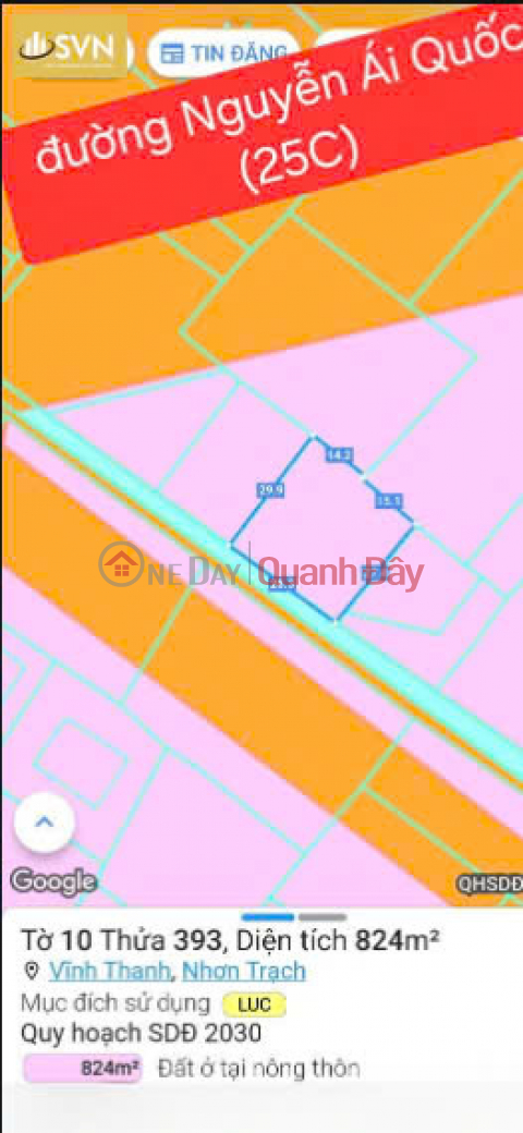 CƠ HỘI SỞ HỮU LÔ ĐẤT ĐẸP TẠI VĨNH THANH – NHƠN TRẠCH _0