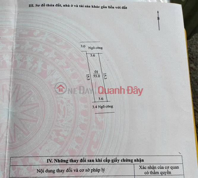 chính chủ cần bán 55m2, chỉ 1.x tỷ, tại đại yên chương mỹ hà nội, 2 mặt ngõ thông,ô tô Niêm yết bán