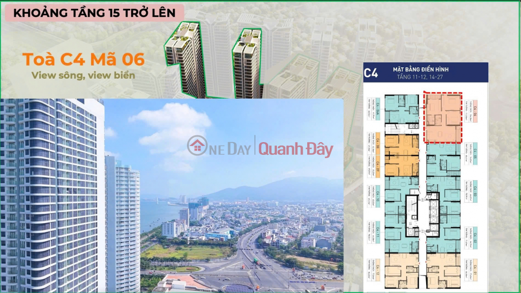 Property Search Vietnam | OneDay | Residential Sales Listings, Corner apartment with 2 bedrooms, center of Da Nang, view of Han River, city and sea, price 7 billion