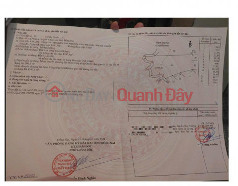 HOT HOT – OWNER URGENTLY NEEDS TO SELL A PRIME PLOT OF LAND IN PHU LY COMMUNE, VINH CUU DISTRICT, DONG NAI PROVINCE. _0