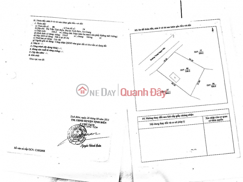 Property Search Vietnam | OneDay | , Sales Listings, Land for sale with frontage on National Highway 91, Tinh Bien town, Tinh Bien ward, An Giang