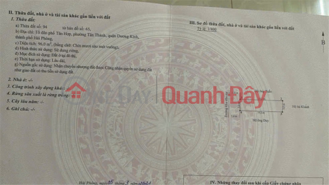 1.6x tỷ 96m2 Ngõ 221 Tân Thành Dương Kinh Zalo 0567222555 _0