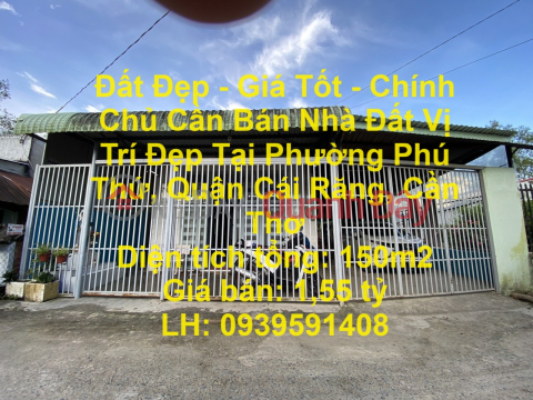 Beautiful Land - Good Price - Real Estate For Sale by Owner Nice Location in Phu Thu Ward, Cai Rang District, Can Tho _0