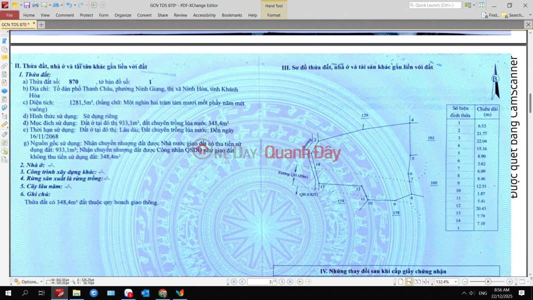 Property Search Vietnam | OneDay | Nhà ở, Niêm yết bán CHỦ KẸT TIỀN CẦN BÁN GẤP ĐẤT TX NINH HÒA, KHÁNH HÒA GIÁ 15 TỶ TL