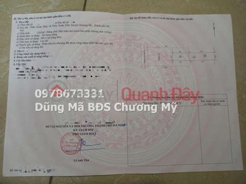 PRICE ONLY 5TY6 TO OWN BUSINESS LAND LOT IN THUY XUAN TIEN-CHUONG MY _0