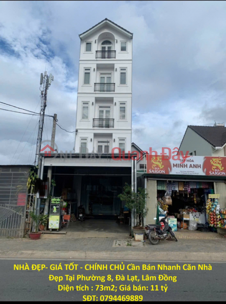 NHÀ ĐẸP- GIÁ TỐT - CHÍNH CHỦ Cần Bán Nhanh Căn Nhà Đẹp Tại Phường 8, Đà Lạt, Lâm Đồng Niêm yết bán
