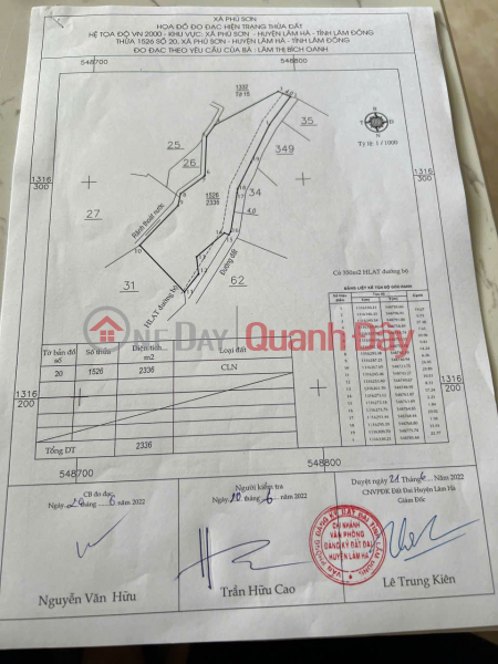 Bán đất ở xã Phú Hội, huyện Đức Trọng, tổng diện tích 8983m2 có 400m2 thổ cư. Sales Listings