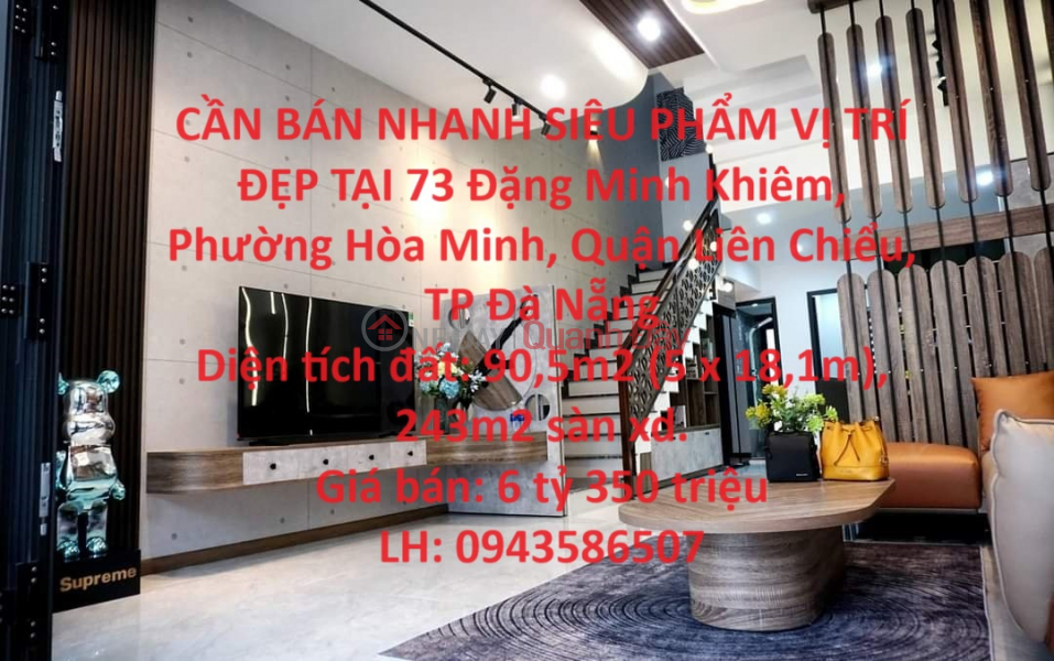 CẦN BÁN NHANH SIÊU PHẨM VỊ TRÍ ĐẸP TẠI quận Liên Chiểu, TP Đà Nẵng Niêm yết bán