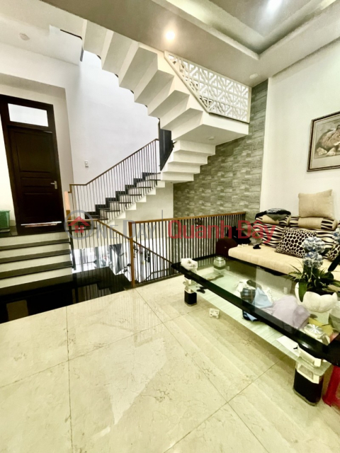 ► 7.5m Street Frontage, Nam Viet A Villa Area, 90m2, 3 floors, like new, high-end _0