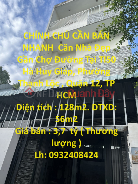 OWNER NEEDS TO SELL QUICKLY Beautiful House Near Street Market In District 12, HCMC Sales Listings