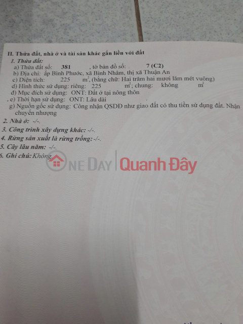 Lô đất 8x28m, tổng 225m2 full thổ cư chỉ 3,3 tỷ _0