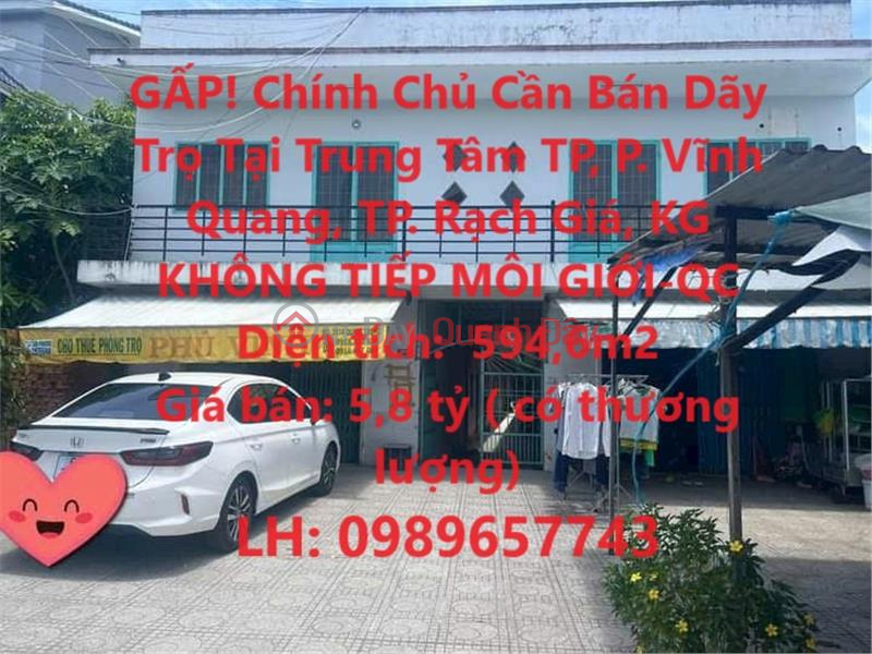 URGENT! Owner Needs to Sell Accommodation in City Center, Vinh Quang Ward, City. Rach Gia, KG Sales Listings