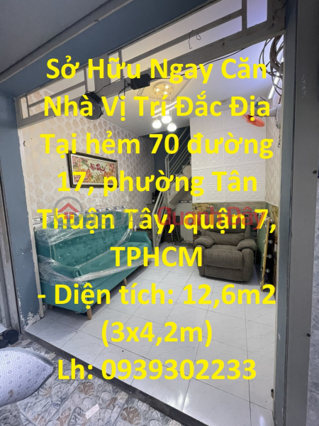 Sở Hữu Ngay Căn Nhà Vị Trí Đắc Địa Tại quận 7, TPHCM Niêm yết bán