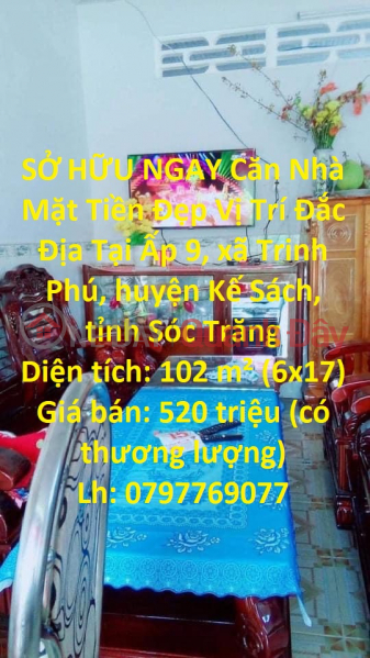 SỞ HỮU NGAY Căn Nhà Mặt Tiền Đẹp Vị Trí Đắc Địa Tại huyện Kế Sách, tỉnh Sóc Trăng Niêm yết bán