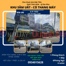 Cho thuê nhà mặt tiền Phú Thọ Hòa 62m2, 5Lầu+ST, 29Triệu - CÓ THANG MÁY _0