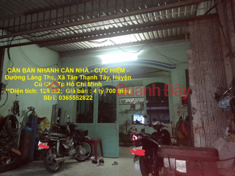 HOUSE FOR SALE QUICKLY - EXTREMELY RARE - Lang The Street, Tan Thanh Tay Commune, Cu Chi District, Ho Chi Minh City _0