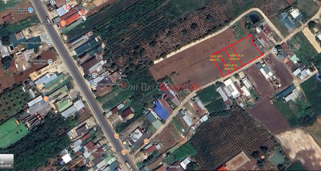 đ 9 Billion, PRIME LAND - GREAT PRICE - OWNER SELLING 4 ADJACENT PLOTS IN TAN HOI COMMUNE, DUC TRONG DISTRICT, LAM DONG PROVINCE