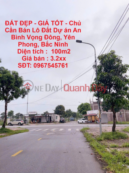 BEAUTIFUL LAND - GOOD PRICE - Owner Needs to Sell Land Plot in An Binh Vong Dong Project, Yen Phong, Bac Ninh Sales Listings