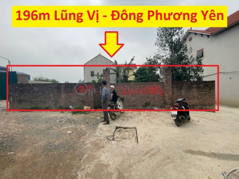 CHÍNH CHỦ BÁN LÔ ĐẤT 196M TẠI ĐÔNG PHƯƠNG YÊN-CHƯƠNG MỸ-HÀ NỘI Niêm yết bán