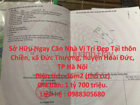 Own a House with a Good Location In Hoai Duc, Hanoi - Very Soft Price. _0