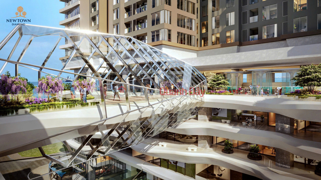 Căn hộ 2PN view biển, đường mua sắm, Newtown Diamond Đà Nẵng 4,3 tỷ Niêm yết bán